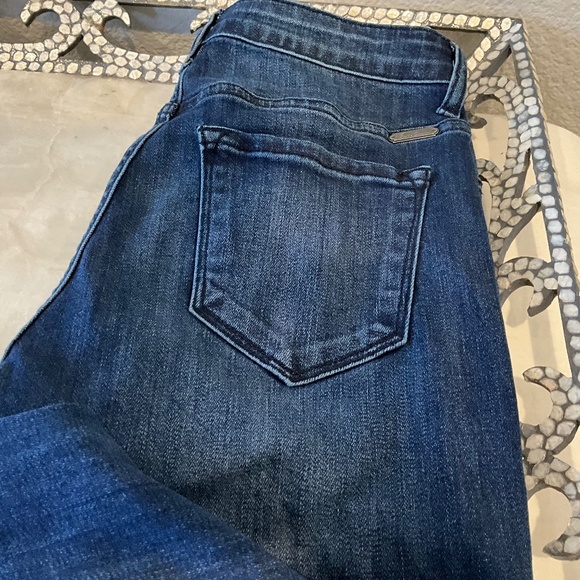 KanCan ESTILO WOMENS 27 STUDDED RIPPED SKINNY JEANS RAW HEM DISTRESSED, MED WASH - Picture 4 of 10